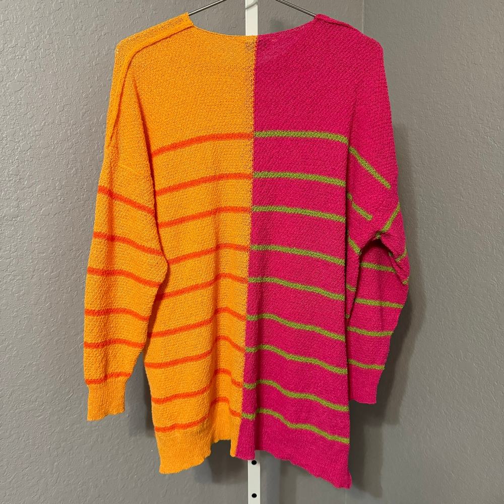 Davi & Dani Oversized Color Bock Stripe Neon Wome… - image 2